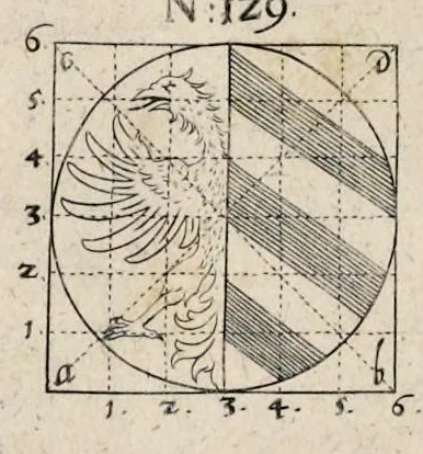An illustration from Andreæ Alberti duo libri : prior, De perspectiva, cum & præter arithmeticam inventa : posterior, De umbra ad eam pertinente, 1671, leaf 55