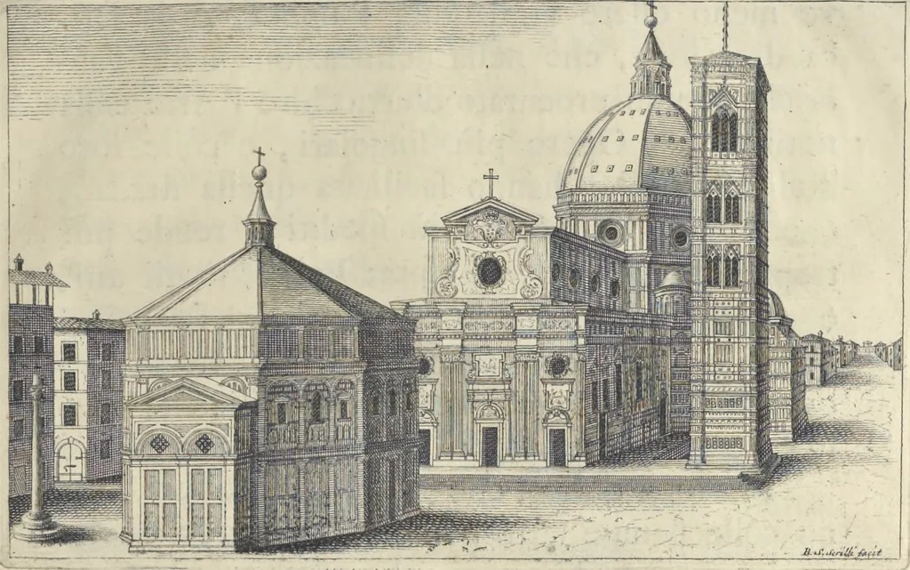 An illustration from Descrizione e studi dell' insigne fabbrica S. Maria del Fiore, metropolitana fiorentina, in varie carte, 1733, leaf 16