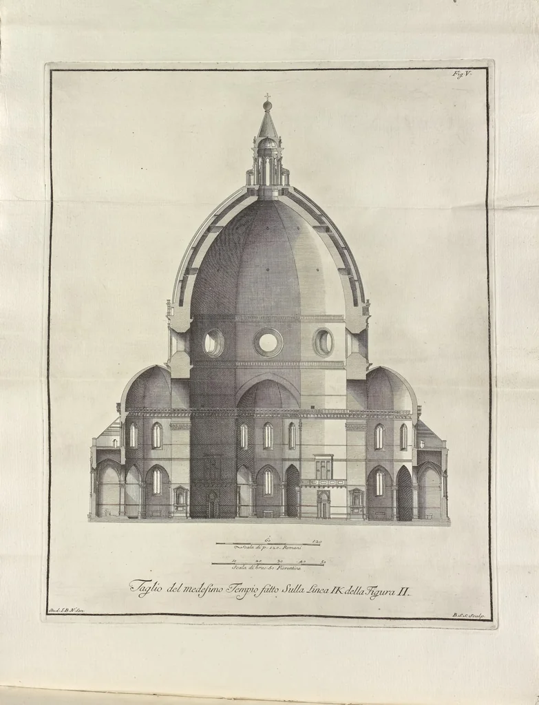 An illustration from Descrizione e studi dell' insigne fabbrica S. Maria del Fiore, metropolitana fiorentina, in varie carte, 1733, leaf 39