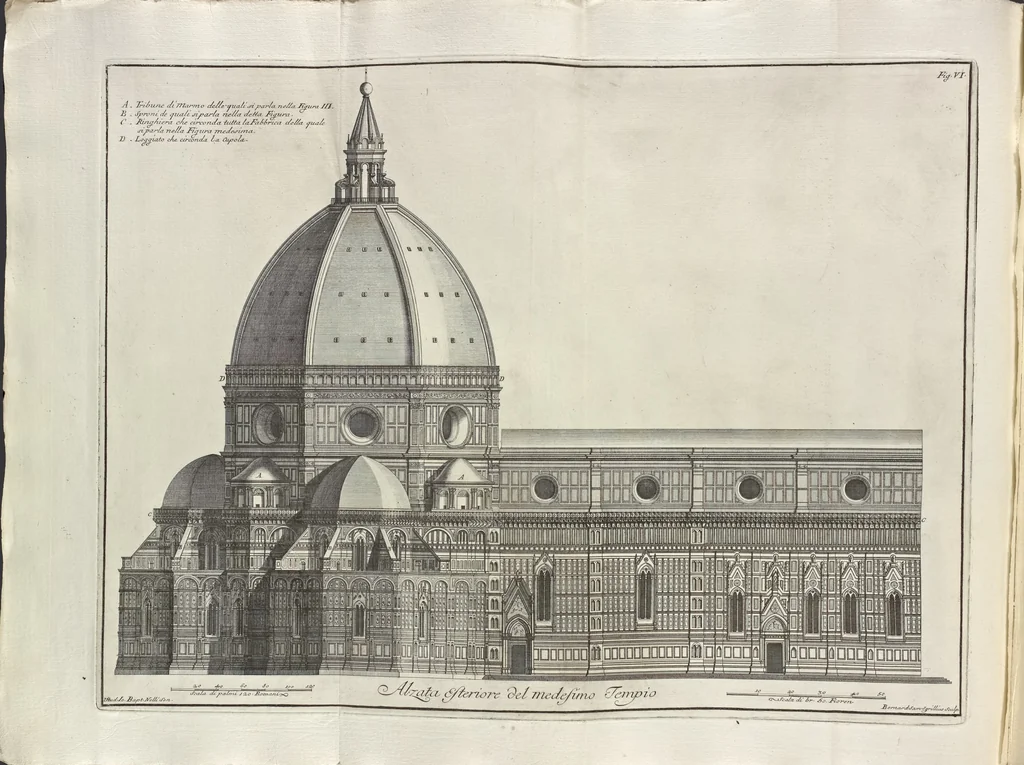 An illustration from Descrizione e studi dell' insigne fabbrica S. Maria del Fiore, metropolitana fiorentina, in varie carte, 1733, leaf 41