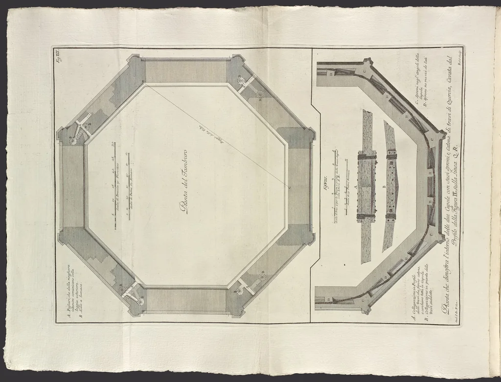 An illustration from Descrizione e studi dell' insigne fabbrica S. Maria del Fiore, metropolitana fiorentina, in varie carte, 1733, leaf 45