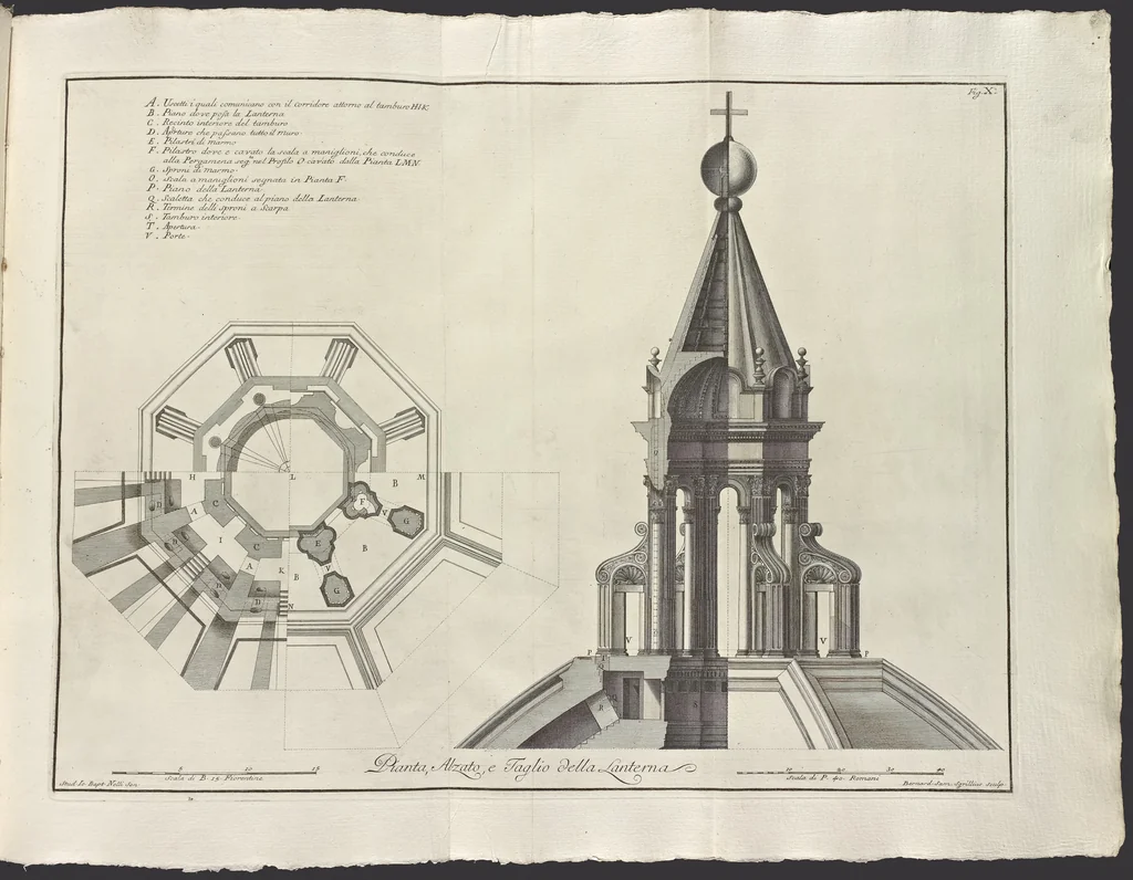 An illustration from Descrizione e studi dell' insigne fabbrica S. Maria del Fiore, metropolitana fiorentina, in varie carte, 1733, leaf 54
