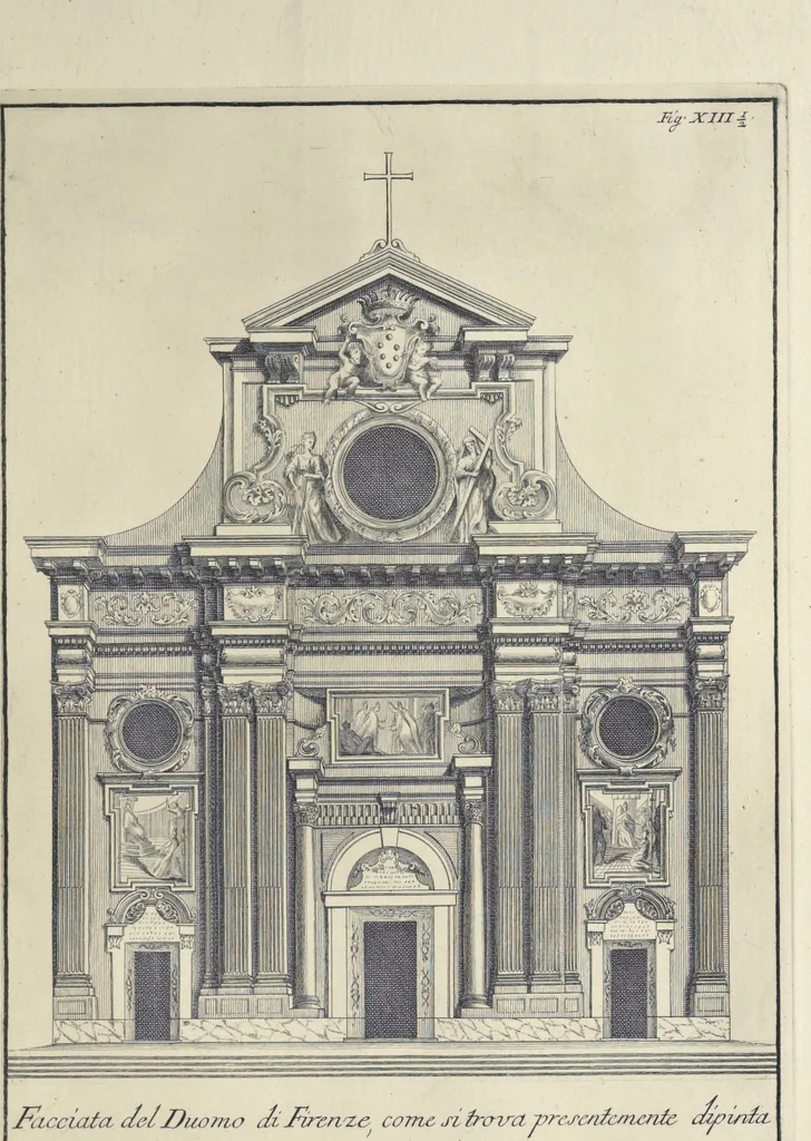 An illustration from Descrizione e studi dell' insigne fabbrica S. Maria del Fiore, metropolitana fiorentina, in varie carte, 1733, leaf 70