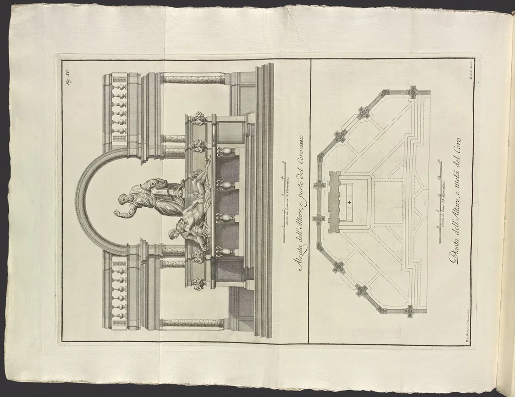 An illustration from Descrizione e studi dell' insigne fabbrica S. Maria del Fiore, metropolitana fiorentina, in varie carte, 1733, leaf 75