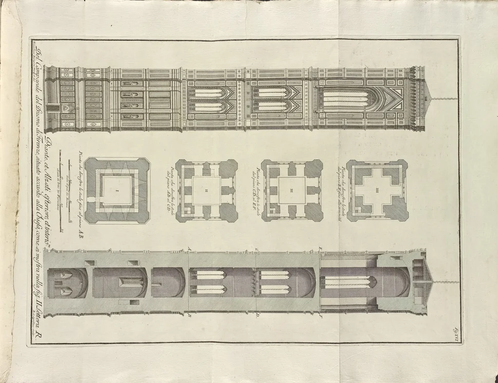 An illustration from Descrizione e studi dell' insigne fabbrica S. Maria del Fiore, metropolitana fiorentina, in varie carte, 1733, leaf 78