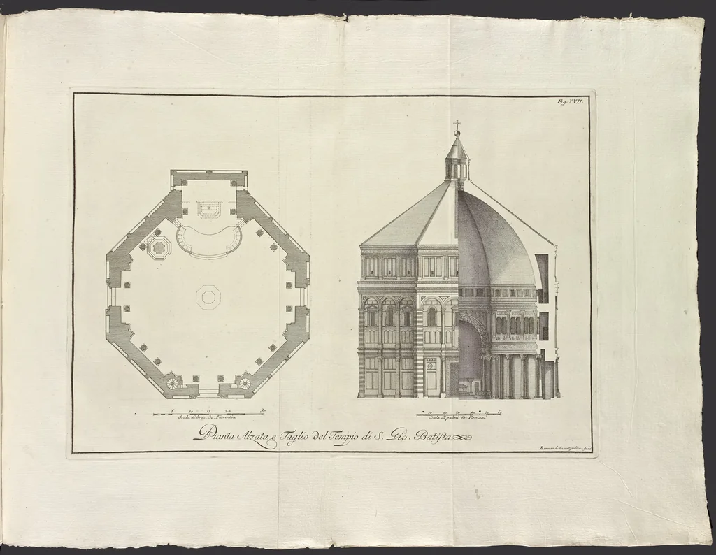 An illustration from Descrizione e studi dell' insigne fabbrica S. Maria del Fiore, metropolitana fiorentina, in varie carte, 1733, leaf 82