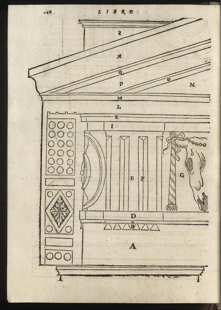 An illustration from I dieci libri dell'architettvra, 1584, leaf 163