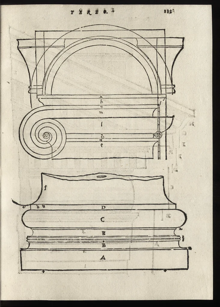 An illustration from I dieci libri dell'architettvra, 1584, leaf 168