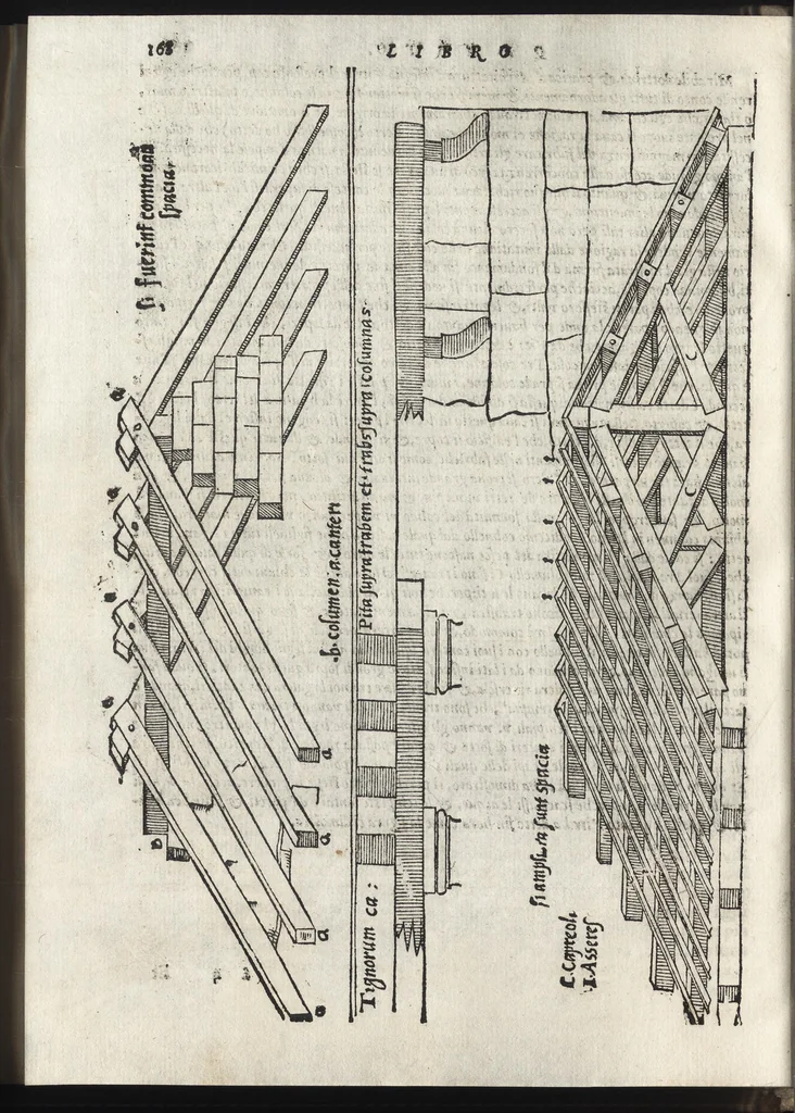 An illustration from I dieci libri dell'architettvra, 1584, leaf 183