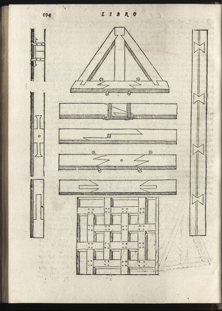 An illustration from I dieci libri dell'architettvra, 1584, leaf 209
