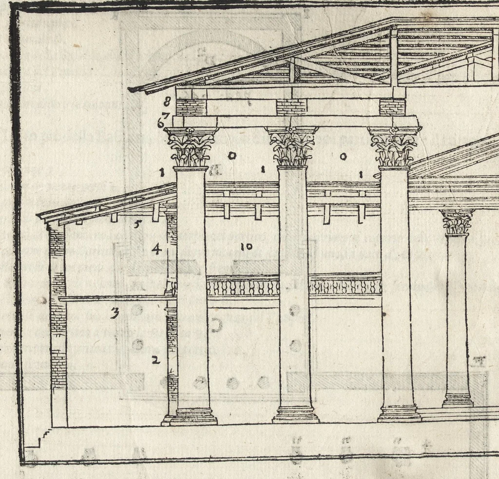 An illustration from I dieci libri dell'architettvra, 1584, leaf 235