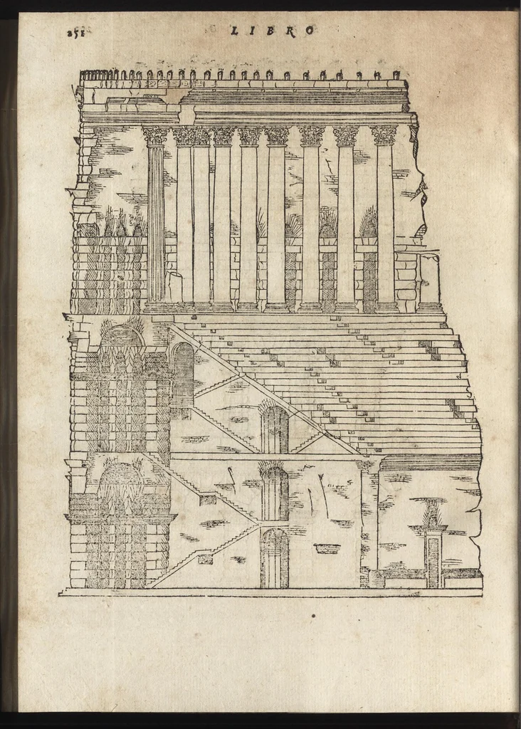 An illustration from I dieci libri dell'architettvra, 1584, leaf 267