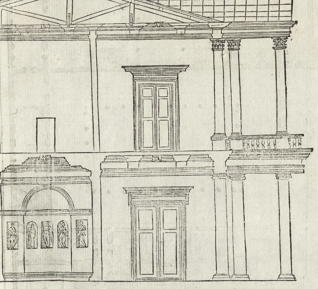 An illustration from I dieci libri dell'architettvra, 1584, leaf 296