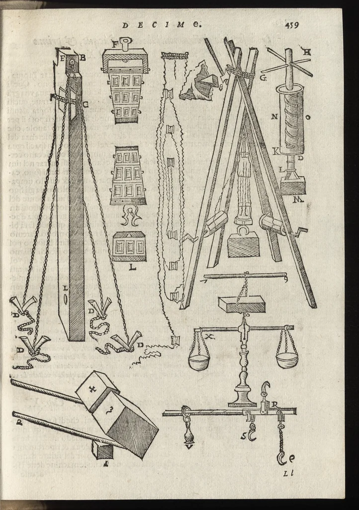 An illustration from I dieci libri dell'architettvra, 1584, leaf 476
