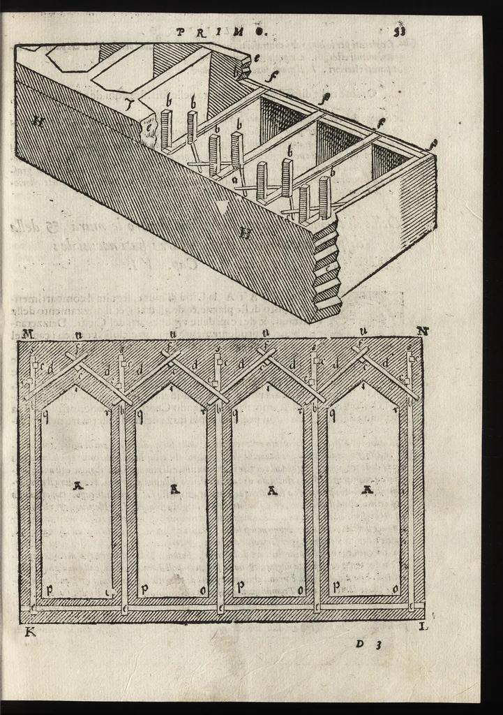 An illustration from I dieci libri dell'architettvra, 1584, leaf 68