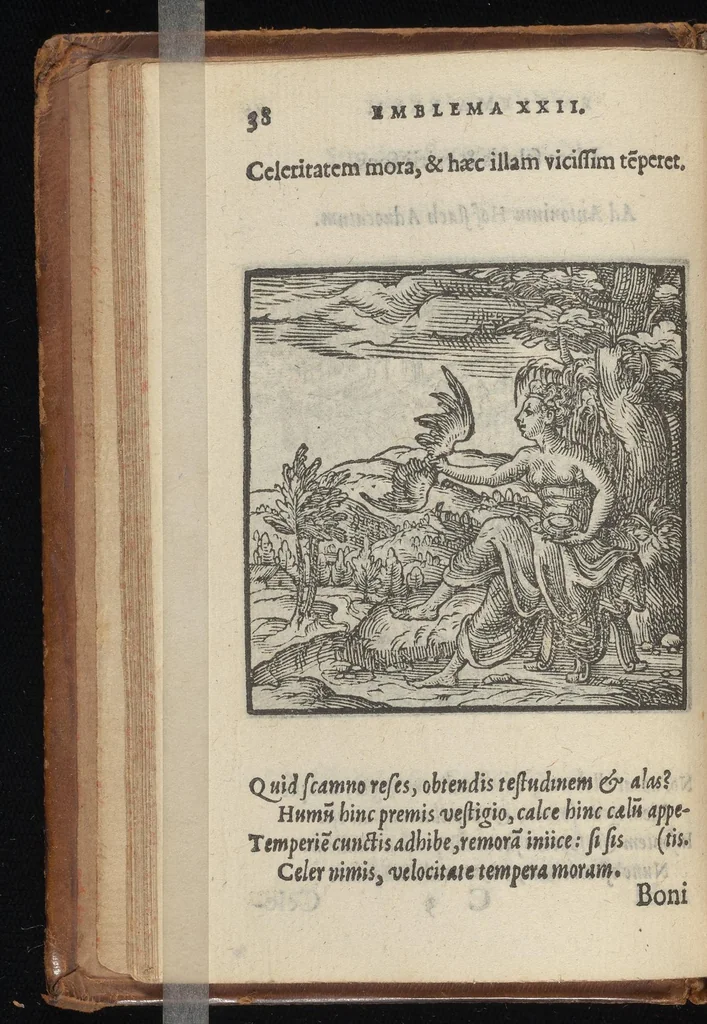 An illustration from Hadriani Iunii medici Emblemata : eiusdem ænigmatum libellus, 1569, leaf 41