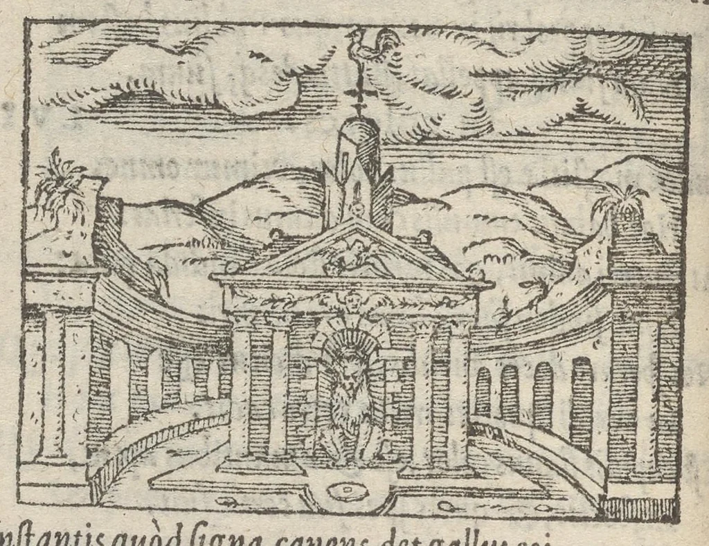 An illustration from Emblematvm clarissimi viri D. Andreæ Alcati [i.e. Alciati] libri II : additæ sunt aliquot in altero libro figuræ, 1567, leaf 141