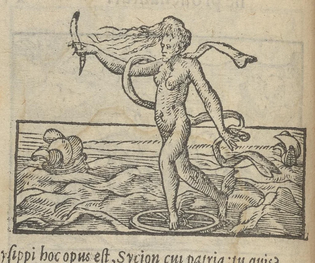 An illustration from Emblematvm clarissimi viri D. Andreæ Alcati [i.e. Alciati] libri II : additæ sunt aliquot in altero libro figuræ, 1567, leaf 21