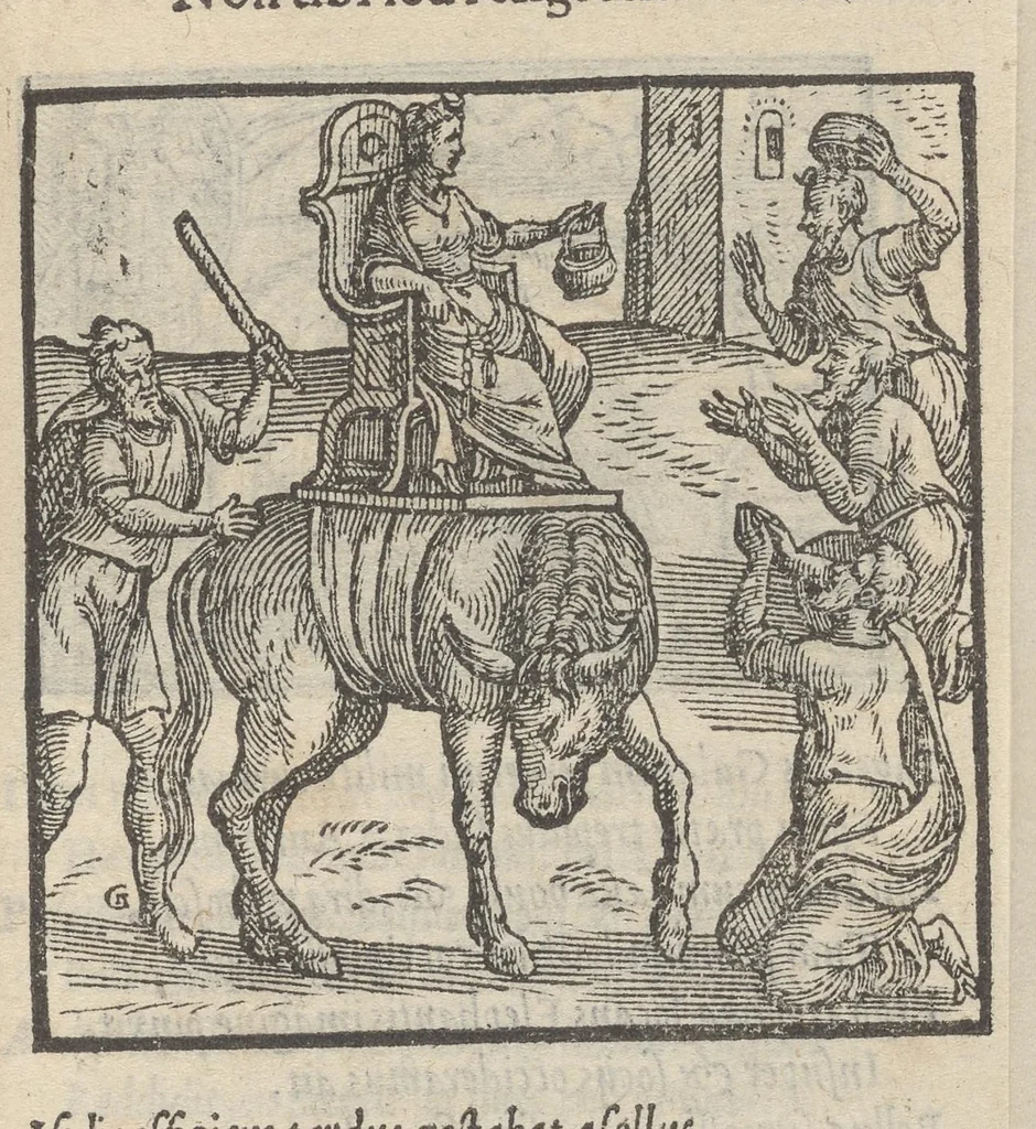 An illustration from Emblematvm clarissimi viri D. Andreæ Alcati [i.e. Alciati] libri II : additæ sunt aliquot in altero libro figuræ, 1567, leaf 40
