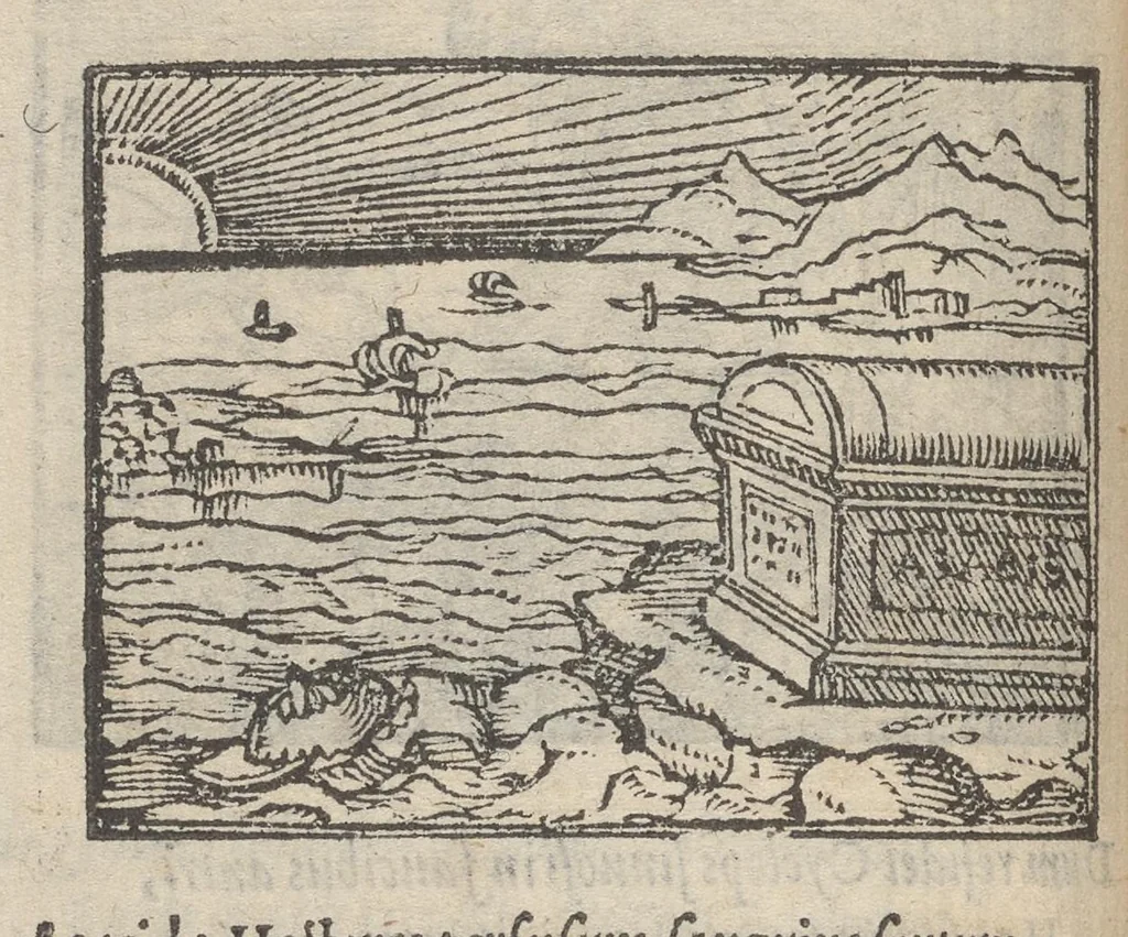 An illustration from Emblematvm clarissimi viri D. Andreæ Alcati [i.e. Alciati] libri II : additæ sunt aliquot in altero libro figuræ, 1567, leaf 43