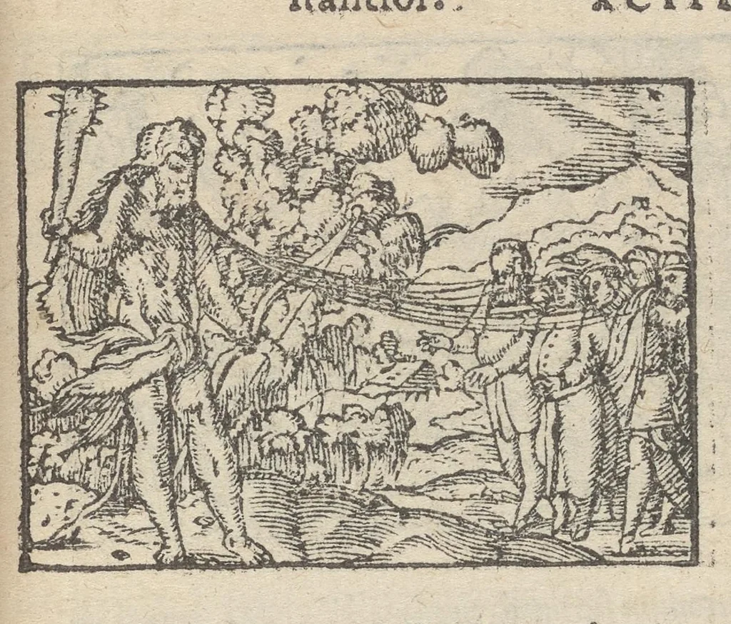An illustration from Emblematvm clarissimi viri D. Andreæ Alcati [i.e. Alciati] libri II : additæ sunt aliquot in altero libro figuræ, 1567, leaf 96