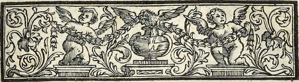 An illustration from Dialogo della pittura di M. Lodovico Dolce, intitolato l'Aretino : nel quale si ragiona della dignità di essa pittura, e di tutte le parti necessarie, che a perfetto pittore si acconvengono : con esempi di pittori antichi, e moderni : e nel fine si fa menzione delle virtù, e delle opere del divin Tiziano = Dialogue sur la peinture de Lovis Dolce, intitulè l'Aretin : dans le quel on traitte de l'excellence de la peinture, & de toutes les qualités necessaires au bon peintre : avec les exemples des peintres anciens, & modernes : à la fin on y parle du merite, & des ouvrages du divin Titien, 1735, leaf 84