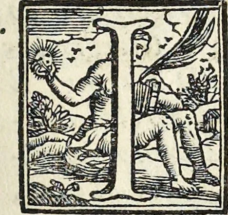 An illustration from Dialogo della pittura di M. Lodovico Dolce, intitolato l'Aretino : nel quale si ragiona della dignità di essa pittura, e di tutte le parti necessarie, che a perfetto pittore si acconvengono : con esempi di pittori antichi, e moderni : e nel fine si fa menzione delle virtù, e delle opere del divin Tiziano = Dialogue sur la peinture de Lovis Dolce, intitulè l'Aretin : dans le quel on traitte de l'excellence de la peinture, & de toutes les qualités necessaires au bon peintre : avec les exemples des peintres anciens, & modernes : à la fin on y parle du merite, & des ouvrages du divin Titien, 1735, leaf 84