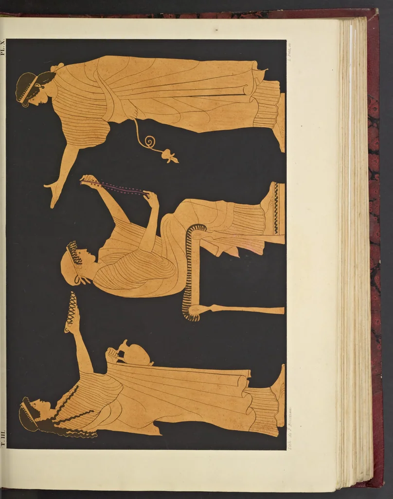 An illustration from Élite des monuments céramographiques; matériaux pour l'histoire des religions et des moeurs de l'antiquité;, 1844, leaf 340