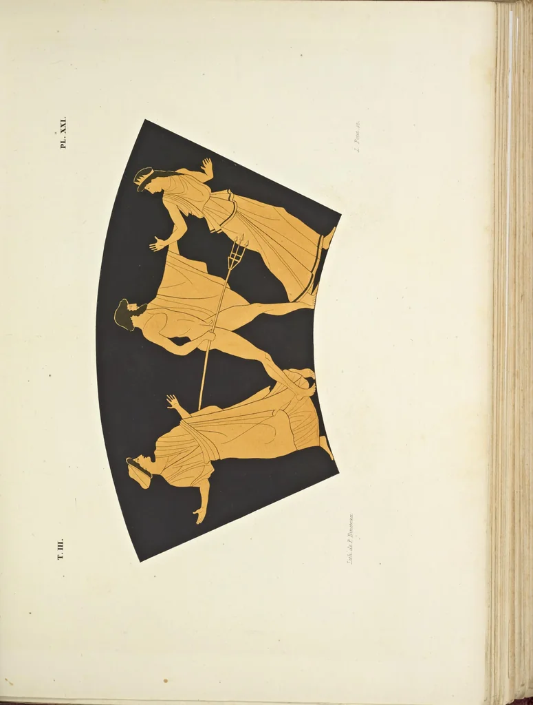 An illustration from Élite des monuments céramographiques; matériaux pour l'histoire des religions et des moeurs de l'antiquité;, 1844, leaf 364