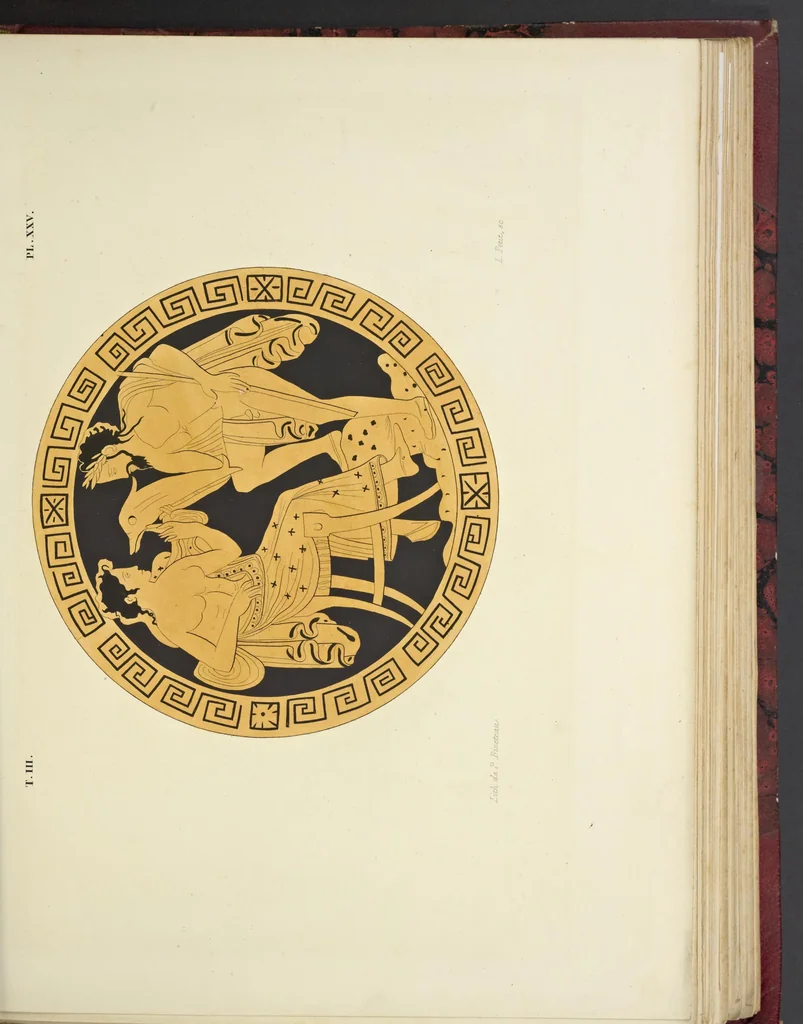 An illustration from Élite des monuments céramographiques; matériaux pour l'histoire des religions et des moeurs de l'antiquité;, 1844, leaf 372