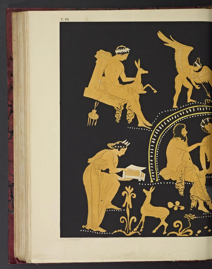 An illustration from Élite des monuments céramographiques; matériaux pour l'histoire des religions et des moeurs de l'antiquité;, 1844, leaf 385