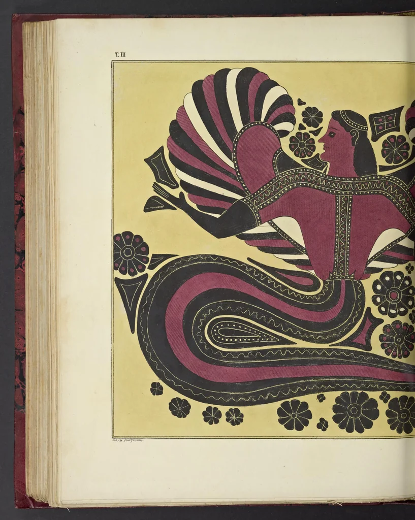 An illustration from Élite des monuments céramographiques; matériaux pour l'histoire des religions et des moeurs de l'antiquité;, 1844, leaf 397