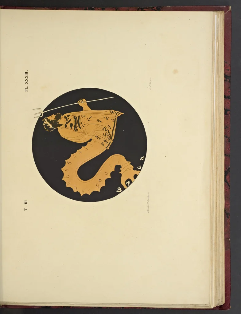 An illustration from Élite des monuments céramographiques; matériaux pour l'histoire des religions et des moeurs de l'antiquité;, 1844, leaf 400