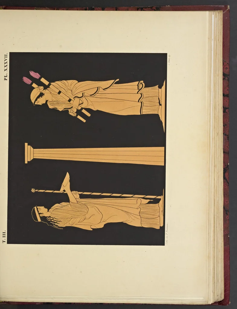 An illustration from Élite des monuments céramographiques; matériaux pour l'histoire des religions et des moeurs de l'antiquité;, 1844, leaf 412