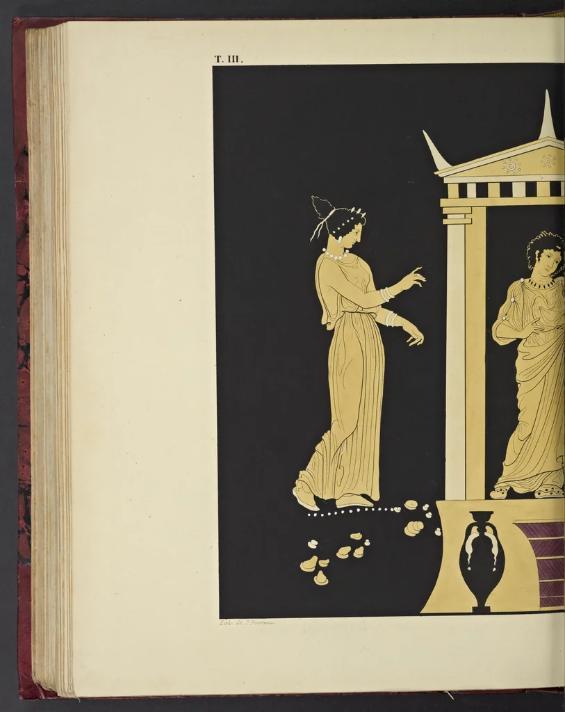 An illustration from Élite des monuments céramographiques; matériaux pour l'histoire des religions et des moeurs de l'antiquité;, 1844, leaf 425