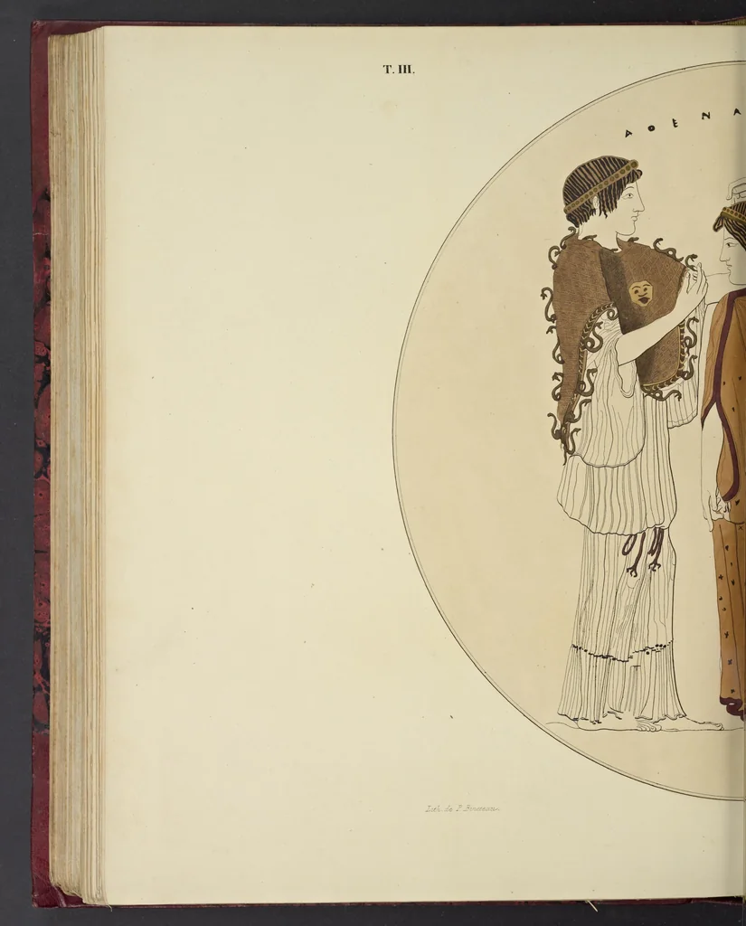 An illustration from Élite des monuments céramographiques; matériaux pour l'histoire des religions et des moeurs de l'antiquité;, 1844, leaf 429