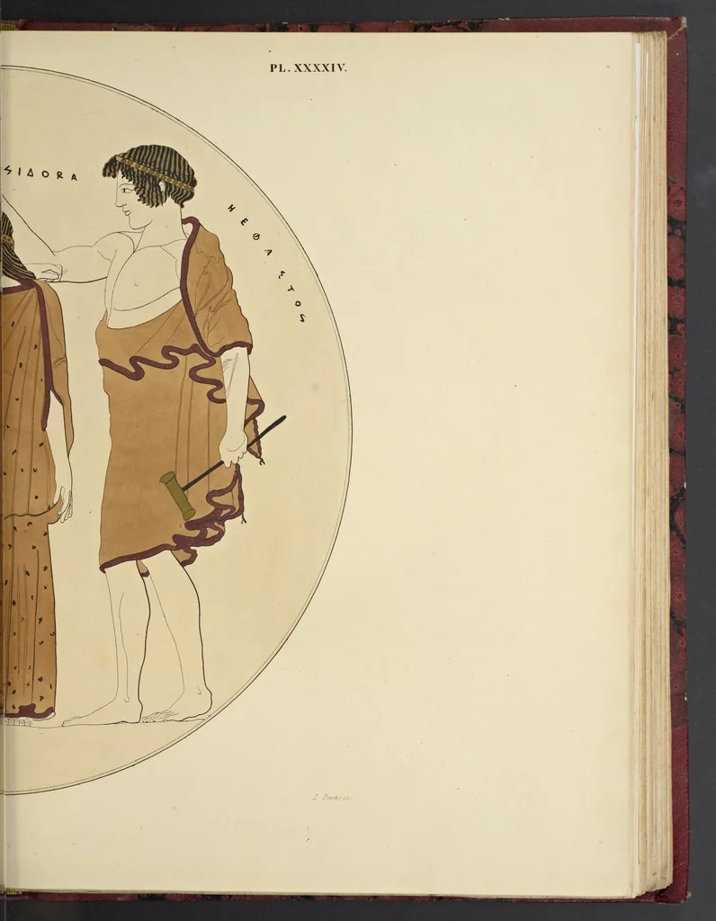 An illustration from Élite des monuments céramographiques; matériaux pour l'histoire des religions et des moeurs de l'antiquité;, 1844, leaf 430
