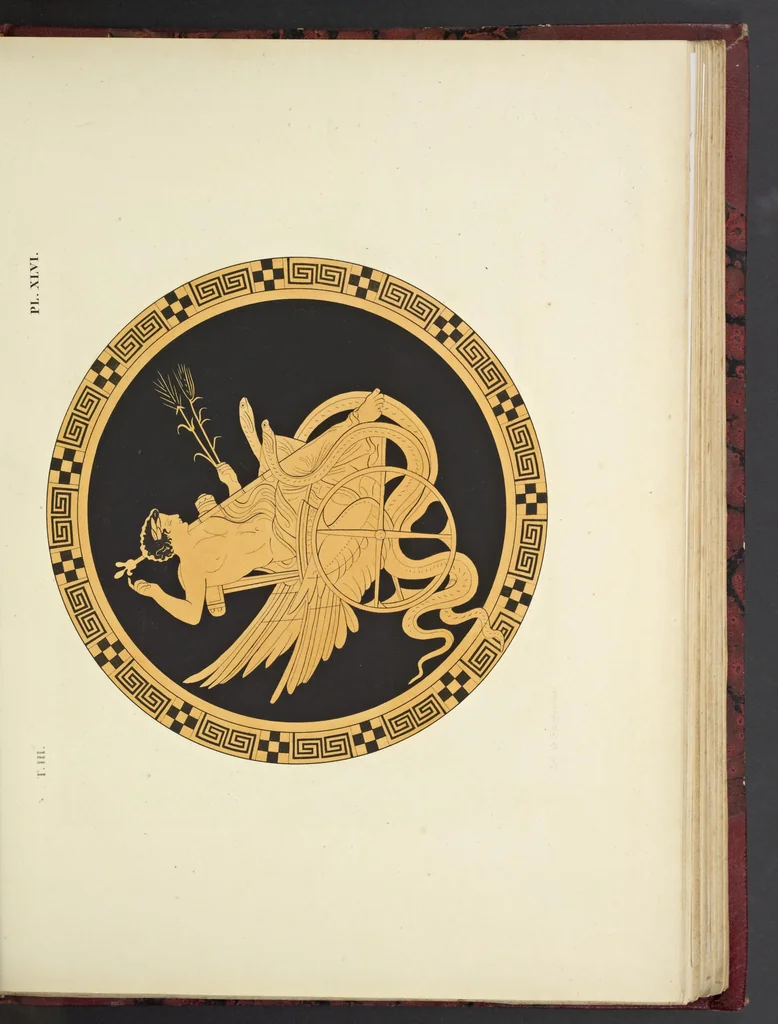An illustration from Élite des monuments céramographiques; matériaux pour l'histoire des religions et des moeurs de l'antiquité;, 1844, leaf 434