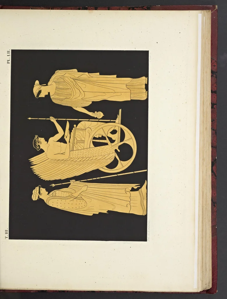 An illustration from Élite des monuments céramographiques; matériaux pour l'histoire des religions et des moeurs de l'antiquité;, 1844, leaf 448