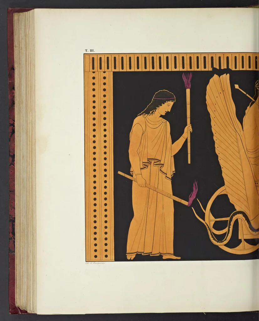 An illustration from Élite des monuments céramographiques; matériaux pour l'histoire des religions et des moeurs de l'antiquité;, 1844, leaf 455