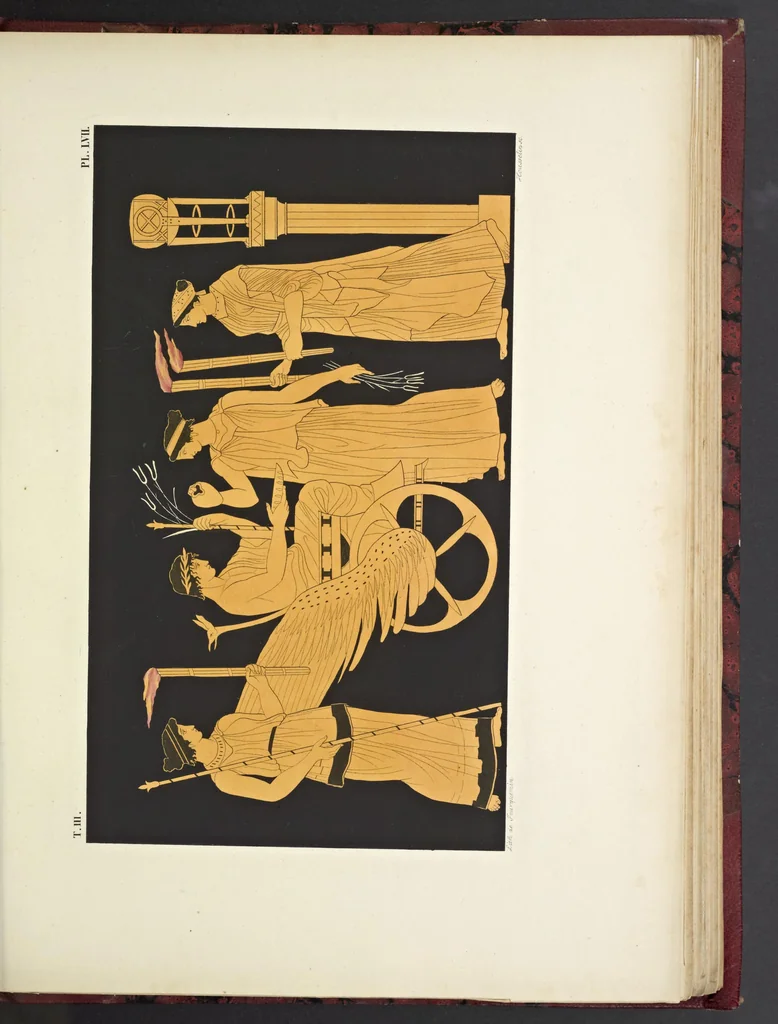 An illustration from Élite des monuments céramographiques; matériaux pour l'histoire des religions et des moeurs de l'antiquité;, 1844, leaf 462