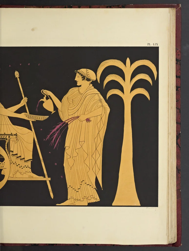 An illustration from Élite des monuments céramographiques; matériaux pour l'histoire des religions et des moeurs de l'antiquité;, 1844, leaf 474