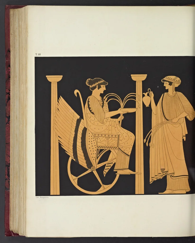 An illustration from Élite des monuments céramographiques; matériaux pour l'histoire des religions et des moeurs de l'antiquité;, 1844, leaf 481
