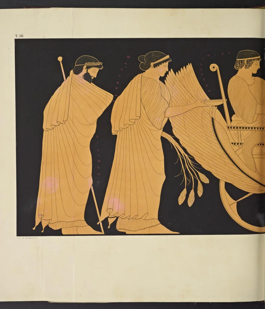 An illustration from Élite des monuments céramographiques; matériaux pour l'histoire des religions et des moeurs de l'antiquité;, 1844, leaf 485