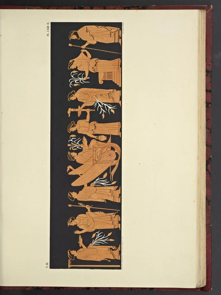An illustration from Élite des monuments céramographiques; matériaux pour l'histoire des religions et des moeurs de l'antiquité;, 1844, leaf 496