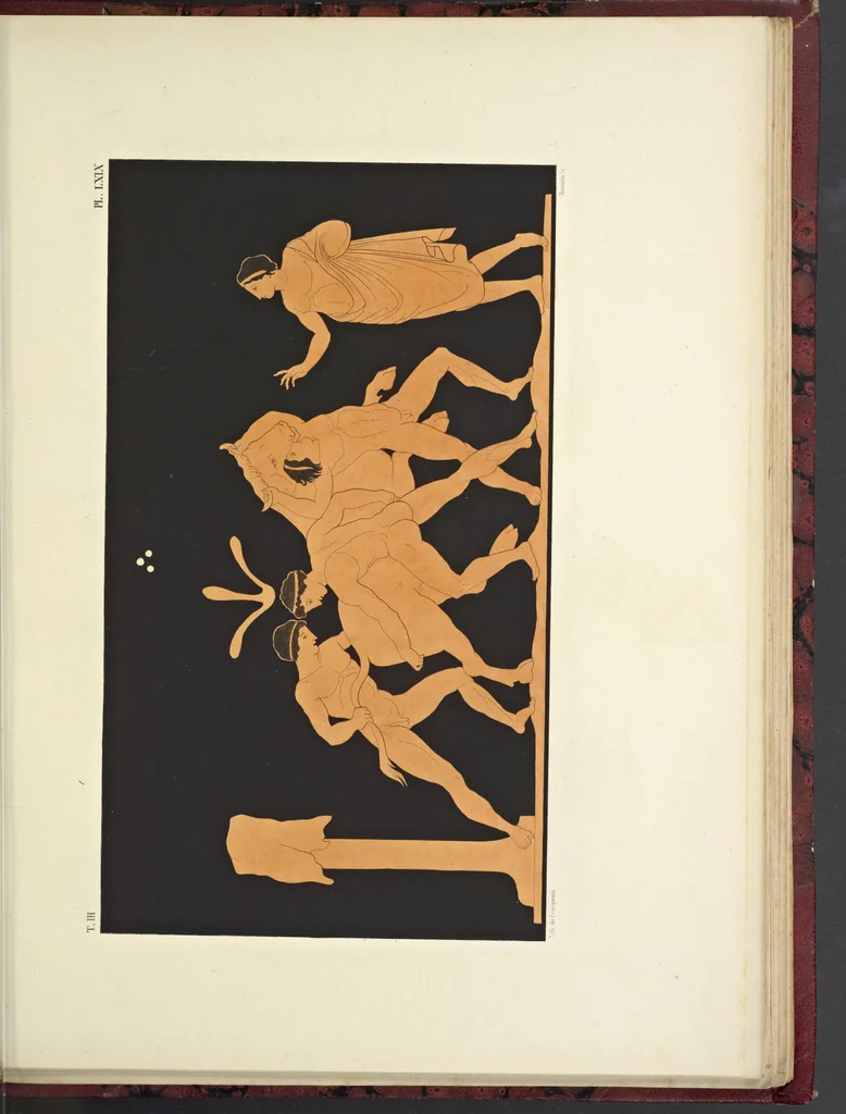 An illustration from Élite des monuments céramographiques; matériaux pour l'histoire des religions et des moeurs de l'antiquité;, 1844, leaf 510