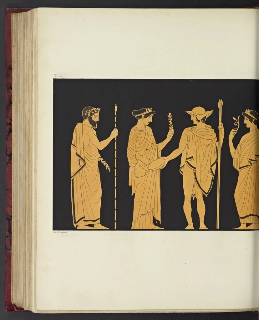 An illustration from Élite des monuments céramographiques; matériaux pour l'histoire des religions et des moeurs de l'antiquité;, 1844, leaf 513