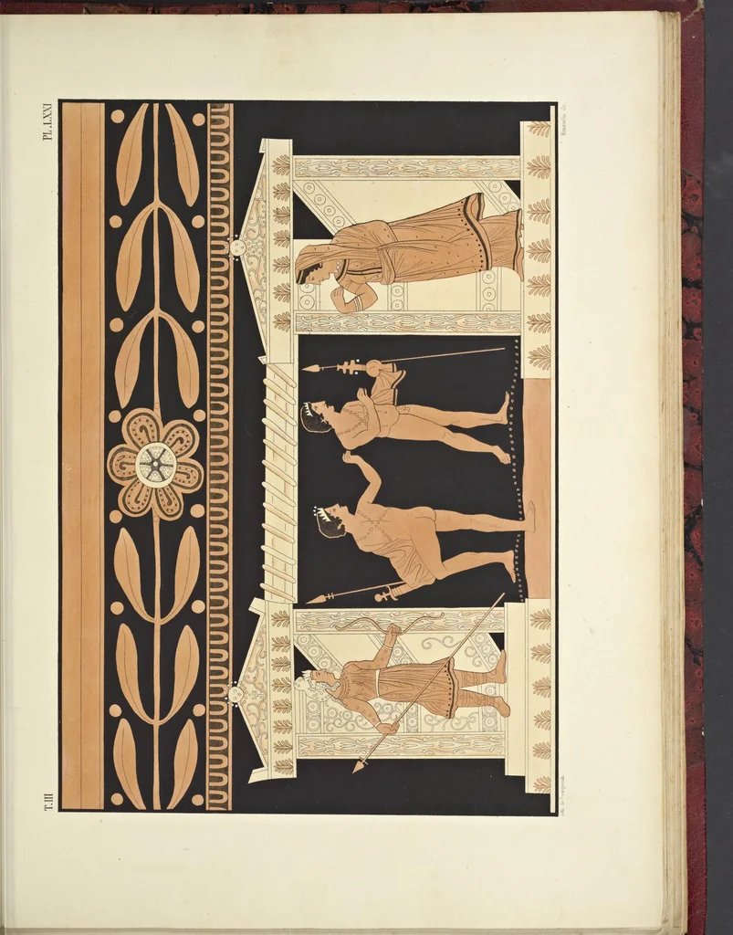 An illustration from Élite des monuments céramographiques; matériaux pour l'histoire des religions et des moeurs de l'antiquité;, 1844, leaf 516