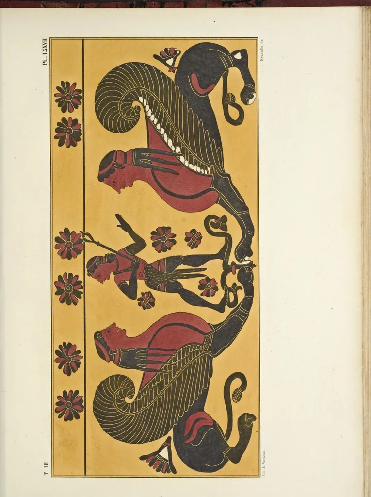 An illustration from Élite des monuments céramographiques; matériaux pour l'histoire des religions et des moeurs de l'antiquité;, 1844, leaf 526