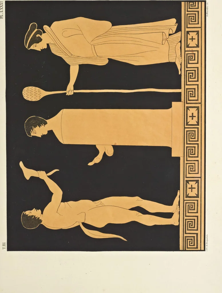 An illustration from Élite des monuments céramographiques; matériaux pour l'histoire des religions et des moeurs de l'antiquité;, 1844, leaf 532